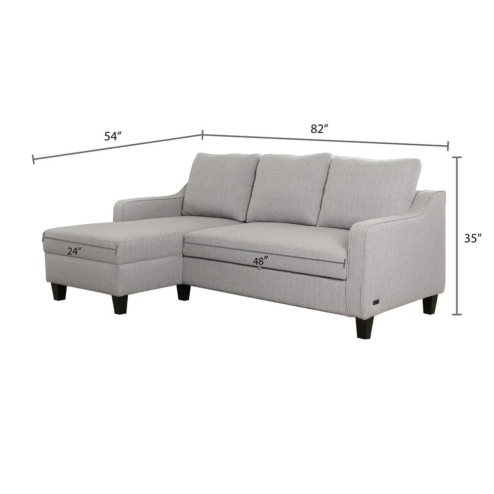 Abbyson Haskell Grey Convertible Sofa Bed CYB544