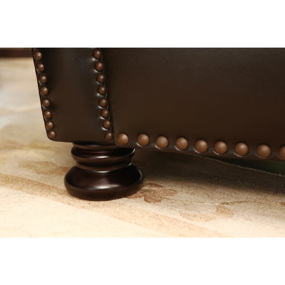 Abbyson Saticoy Hand Rubbed Leather Loveseat TTR430