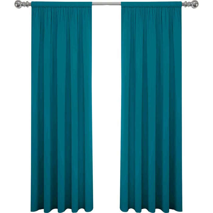 Abdera Solid Room Darkening Rod Pocket Curtain Panels (Set of 2) EE586