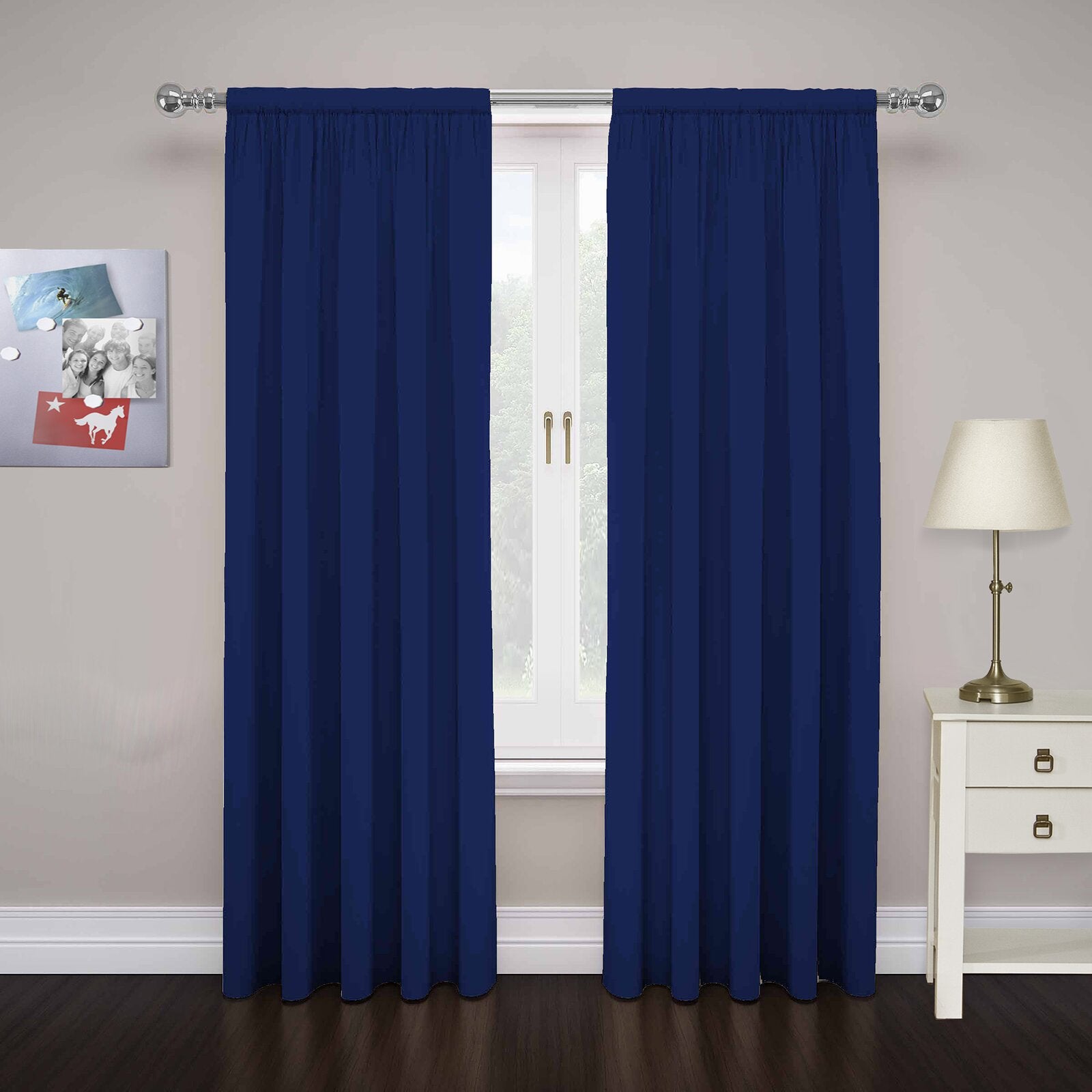 Abdera Solid Room Darkening Rod Pocket Curtain Panels (Set of 2) SC647