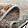 Abderus Area Rug in Gray And Gold rectangle 9'x12'