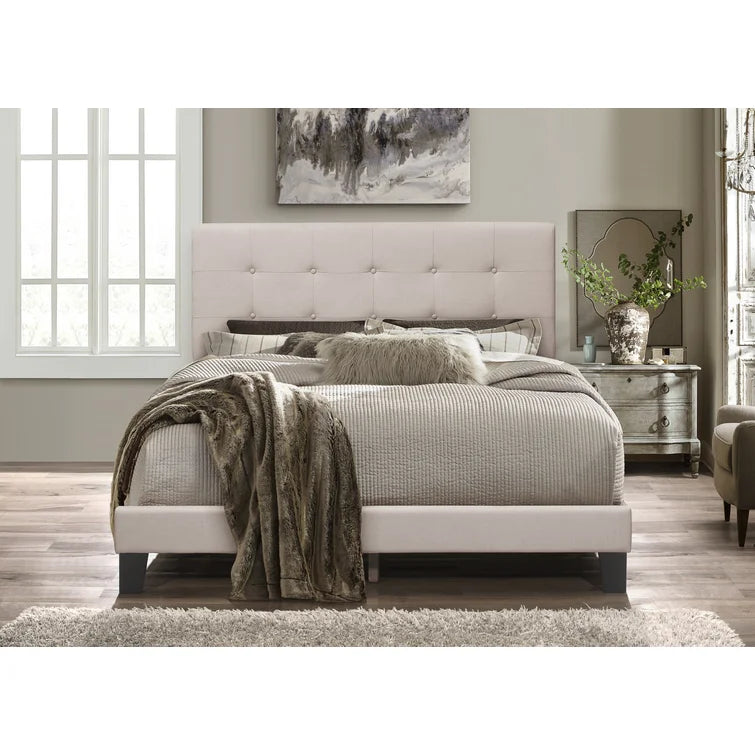 Abdiel Tufted Upholstered Low Profile Platform Bed, King
