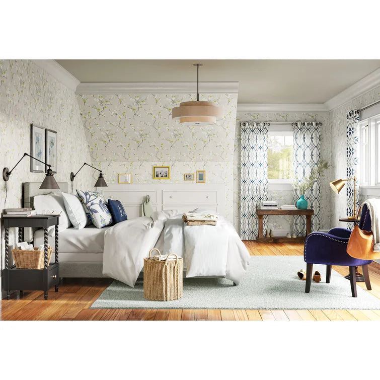 Abdiel Tufted Upholstered Low Profile Platform Bed, King