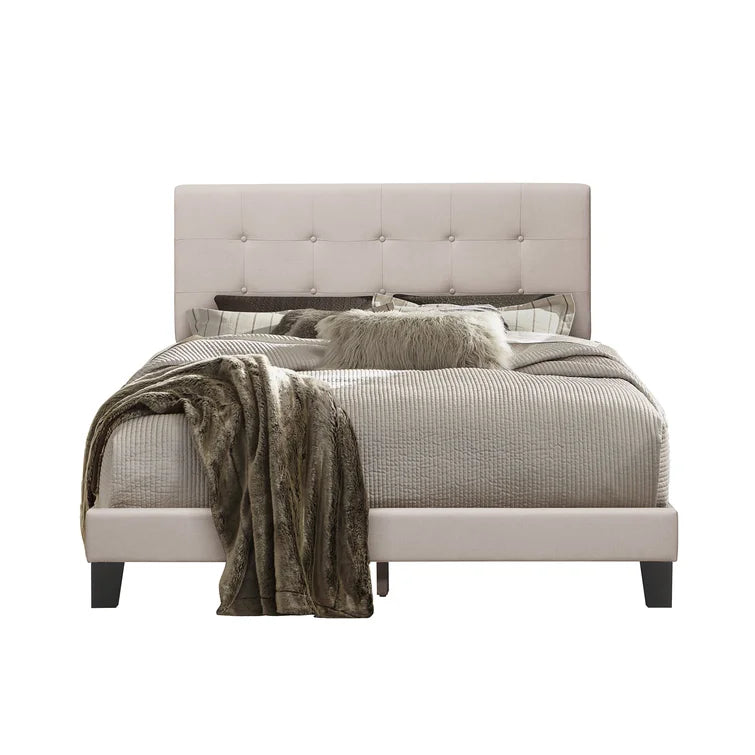 Abdiel Tufted Upholstered Low Profile Platform Bed, King