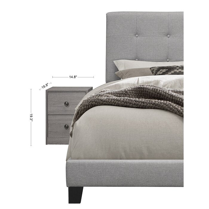 Abdiel Upholstered 3 Piece Bedroom Set, Queen