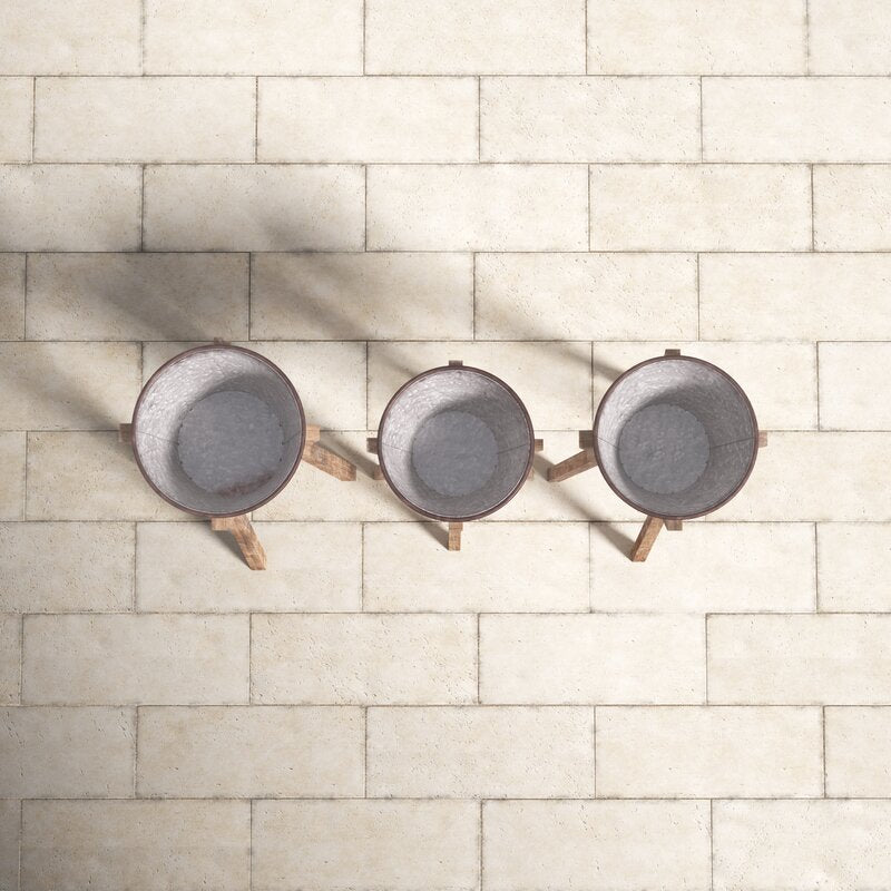 Aberdeen 3 - Piece Metal Pot Planter Set