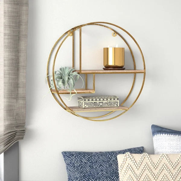 Aberdeen 3 Piece Circle Mango Wood Accent Shelf