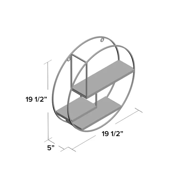 Aberdeen 3 Piece Circle Mango Wood Accent Shelf