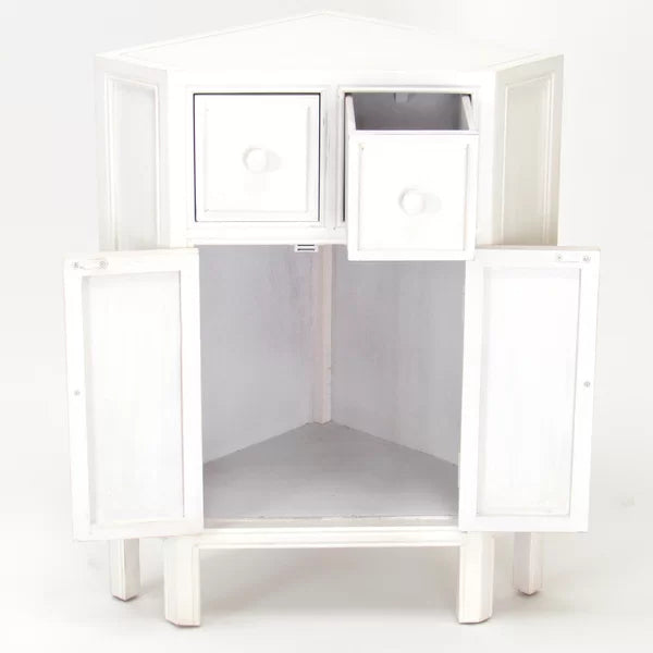 Abernathy 30'' Tall 2 - Door Corner Accent Cabinet