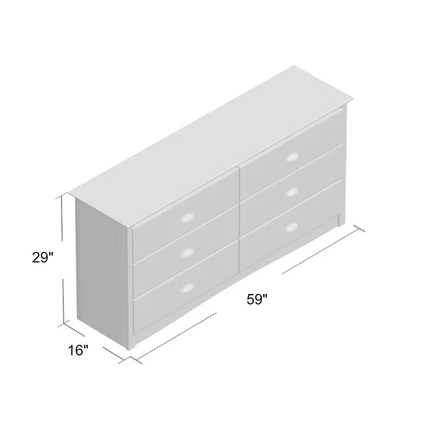 Abhainn 6 Drawer 59'' W Double Dresser