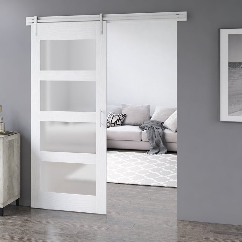 Abhisekh Flush Manufactured Wood Barn Door with Installation Hardware Kit MG508