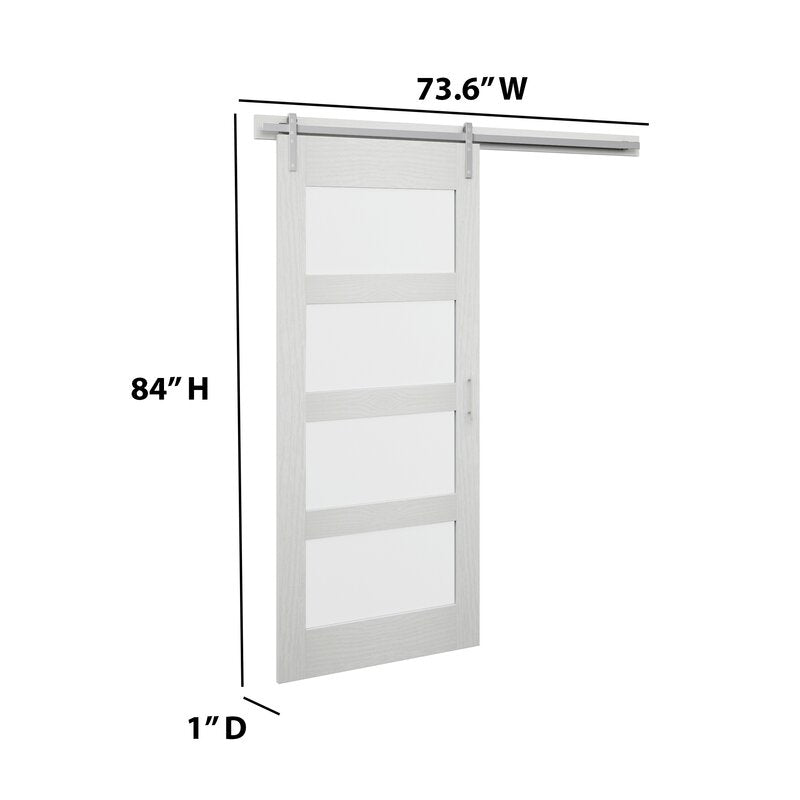 Abhisekh Flush Manufactured Wood Barn Door with Installation Hardware Kit MG508