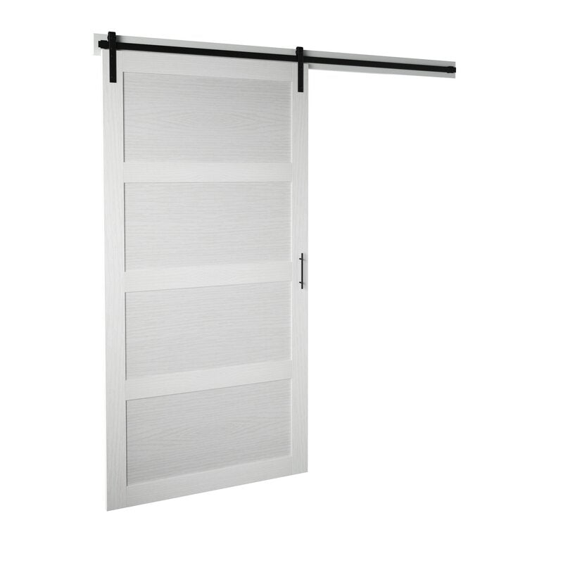 Abhishek Paneled 42” Wood Barn Door with Installation Hardware Kit