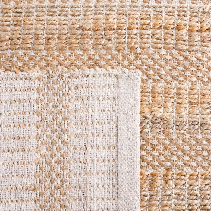 Abianna Geometric Flatweave Area Rug in Ivory/Natural Rectangle