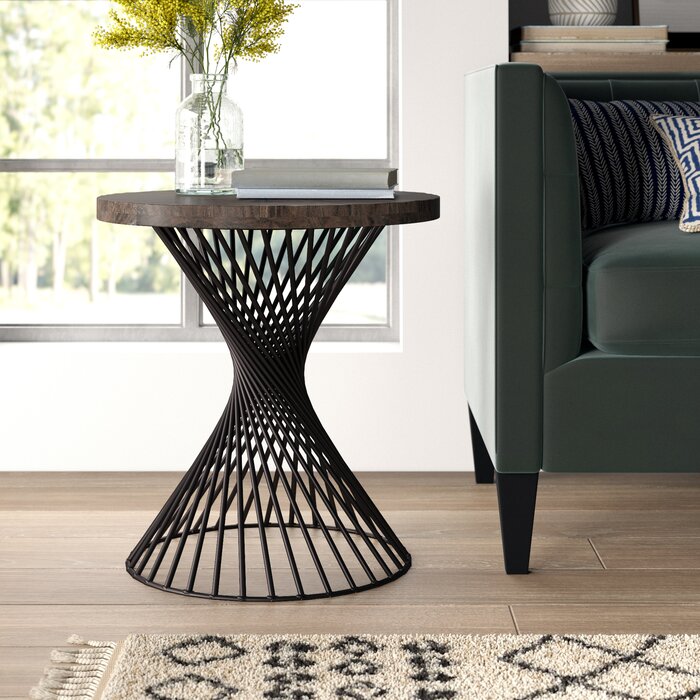 Abigail Tall Drum End Table