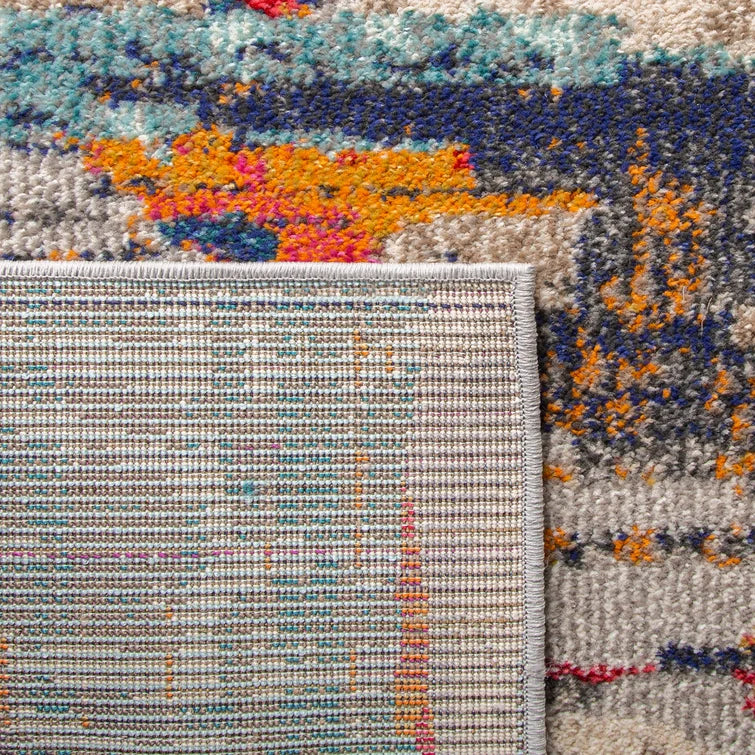 Abingt Abstract Area Rug in Ivory/Multi, Rectangle 12' x 15'