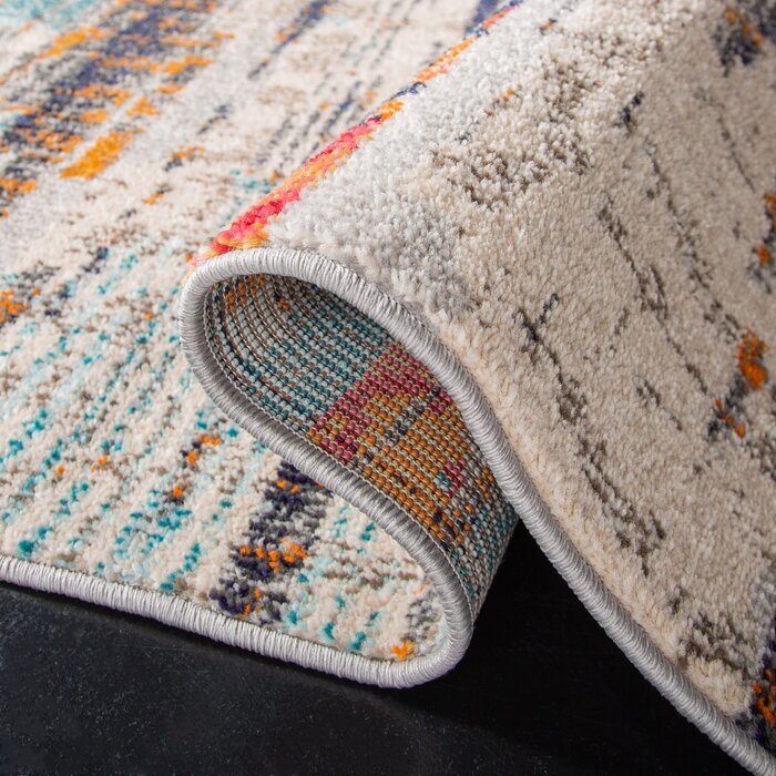 Abingt Performance Ivory/Multi Rug, Rectangle 4' x 6'