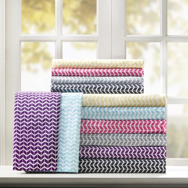 Abree Chevron Microfiber Sheet Set B64-VS134