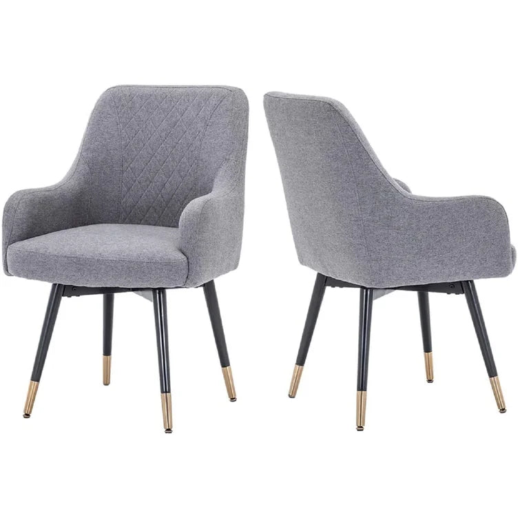 Abree Linen Upholstered Arm Chair (Set of 2)