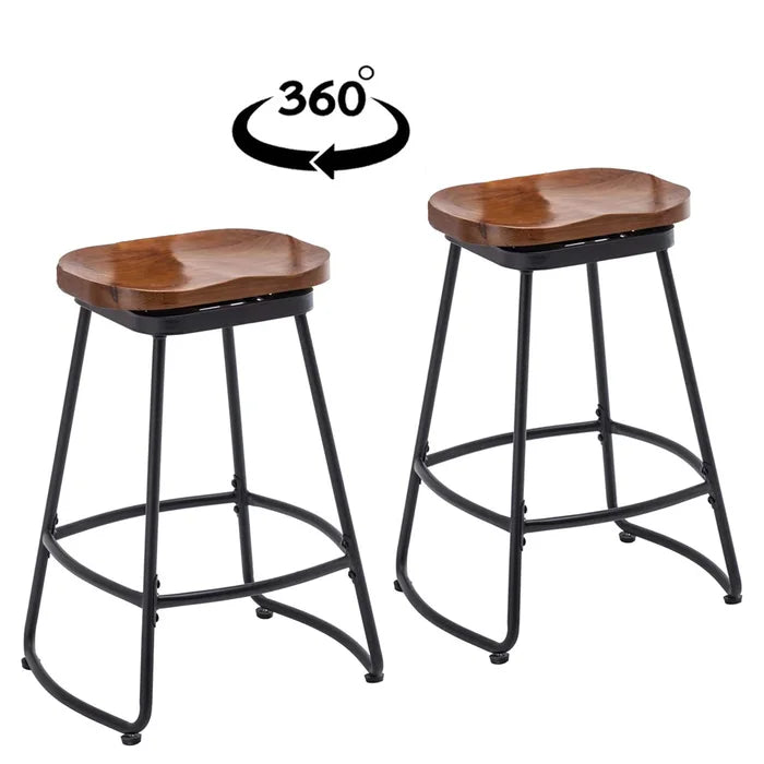 Abreu Swivel Counter Stool (24" Seat Height) (Set of 2)