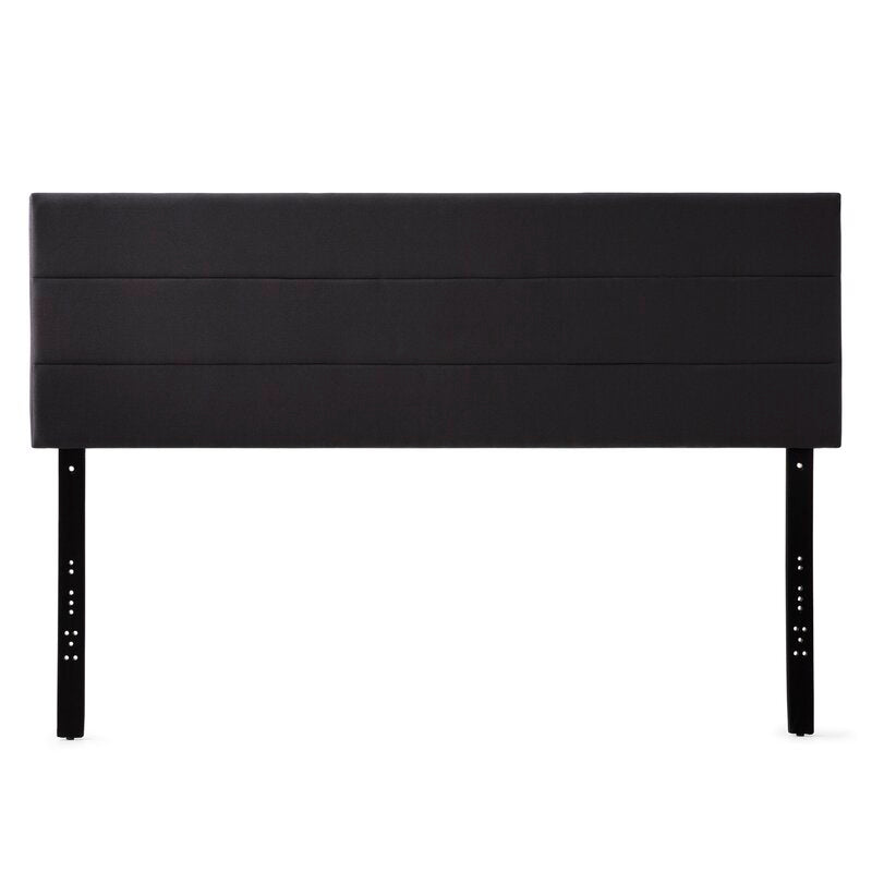 Abrham Upholstered Panel Headboard, Black - Queen (#K4109)