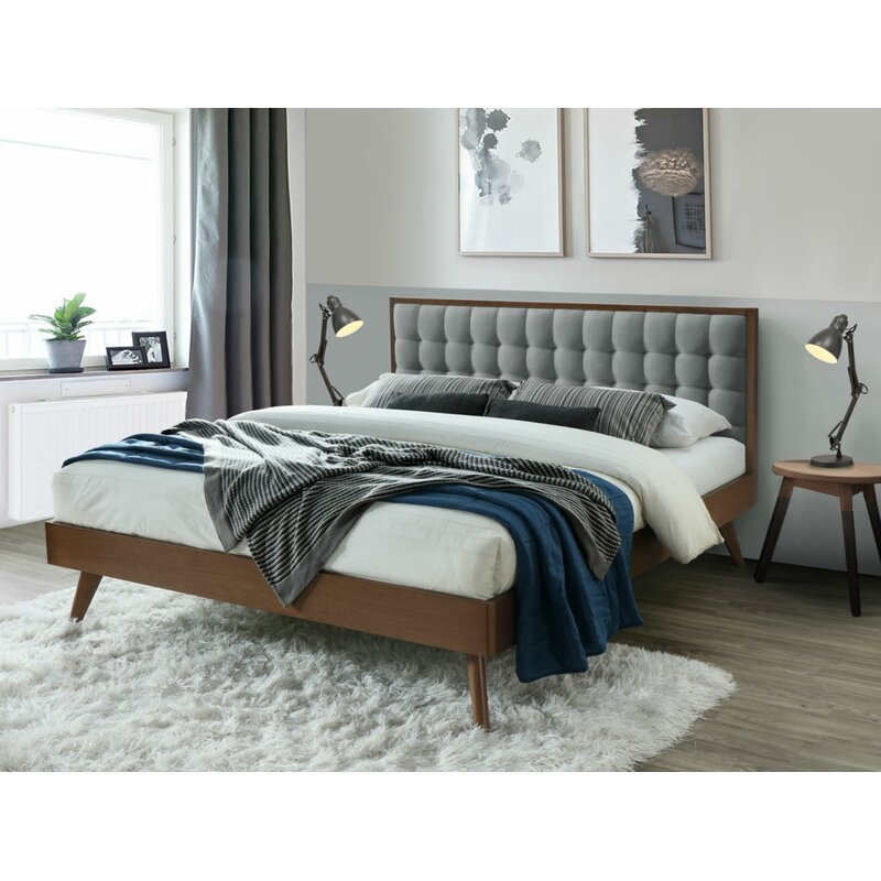 Abril Tufted Solid Wood and Upholstered Low Profile Headboard and Footboard Set - King *HB + FB ONLY*    RM344