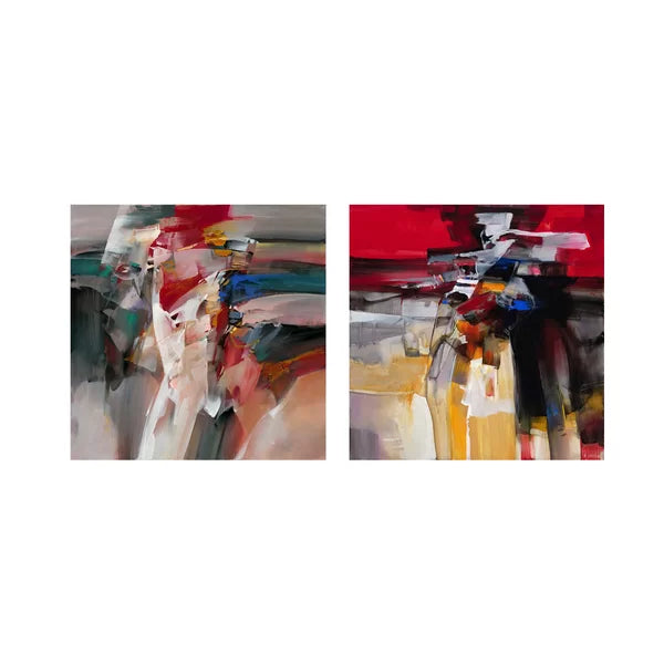 Abstract - 2 Piece Wrapped Canvas Graphic Art