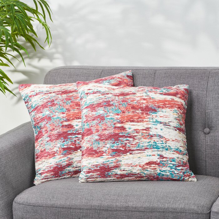 Abstract 18'' Throw Pillow Cover (Set of 2) EE990