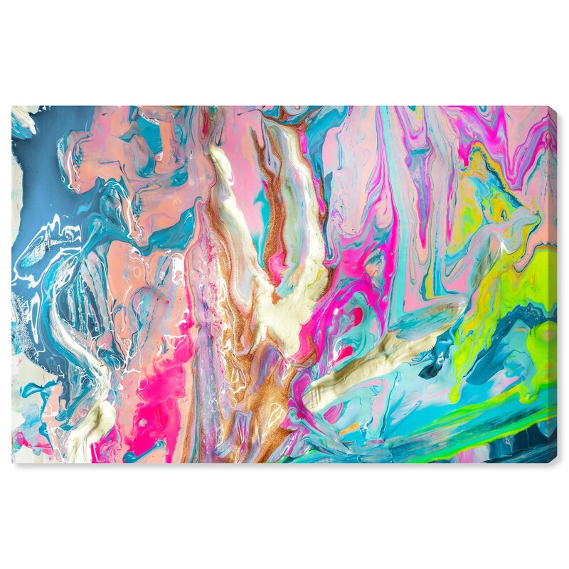 24" H x 36" W x 1.5" D Abstract Just Like Heaven - Graphic Art on Canvas