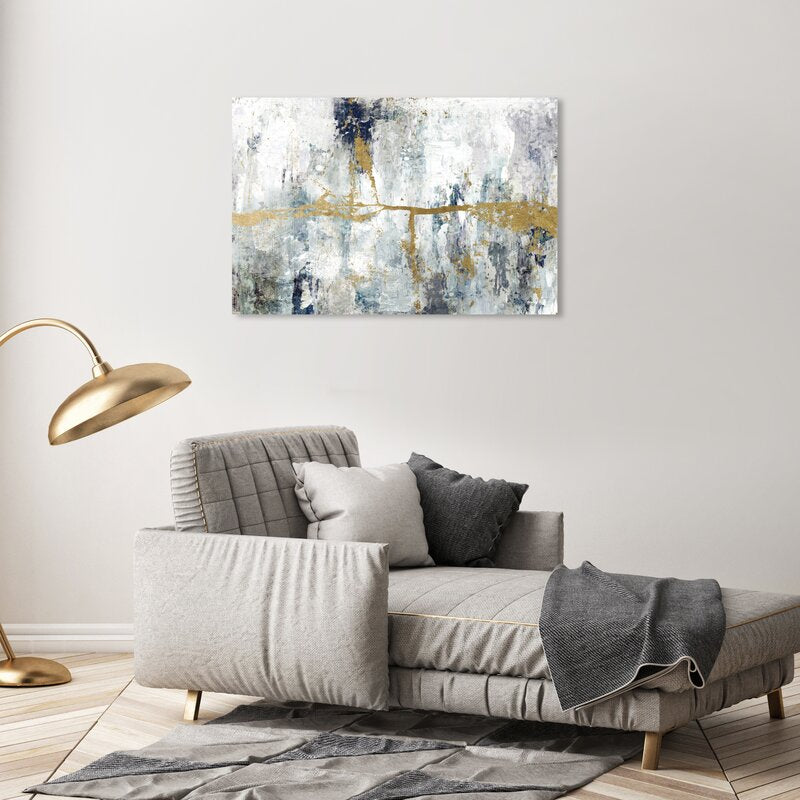 Abstract Ocean Divide - Graphic Art on Canvas KB826