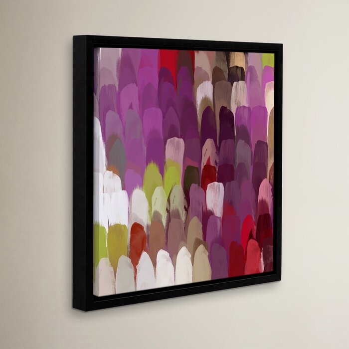 Abstract Rhythms No 168 Framed Painting Print on Wrapped Canvas - 18" x 18" (#K6666)