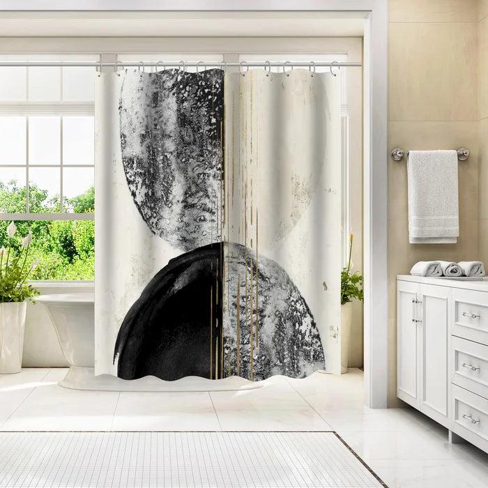Abstract Single Shower Curtain
