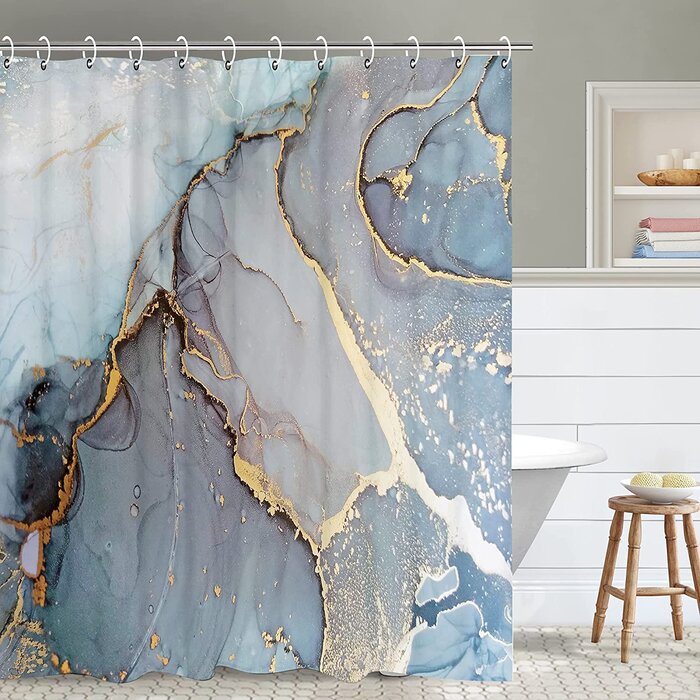 Abstract Single Shower Curtain
