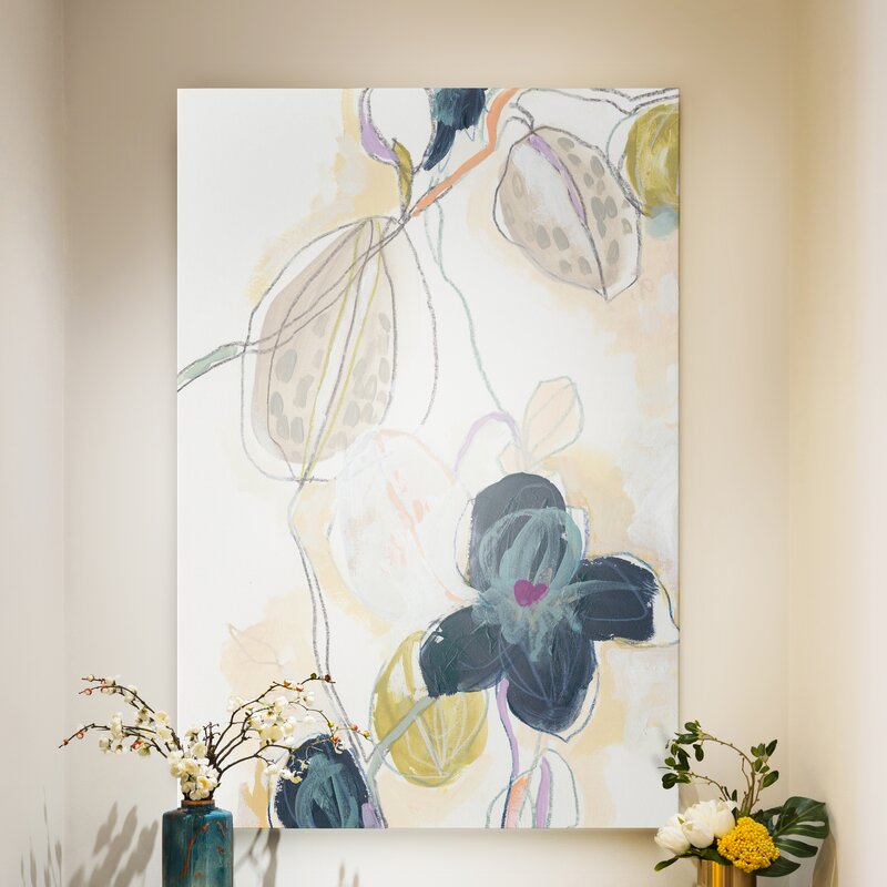 Abstracted Orchid I - Painting on Canvas KB251