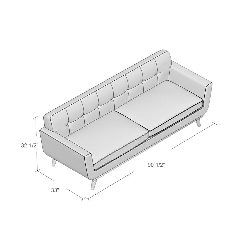 Acevedo 90.5'' Square Arm Sofa SHB167