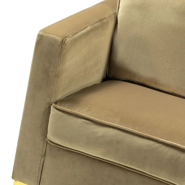 Adalynn 51'' Velvet Square Arm Loveseat