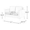 Adalynn 51'' Velvet Square Arm Loveseat