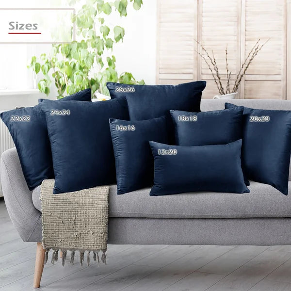 16" x 16" Navy Blue Adel Pillow Cover (Set of 2)