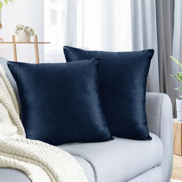 16" x 16" Navy Blue Adel Pillow Cover (Set of 2)