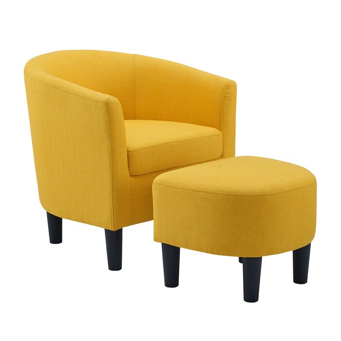 Adisen cloud barrel chair and ottoman store