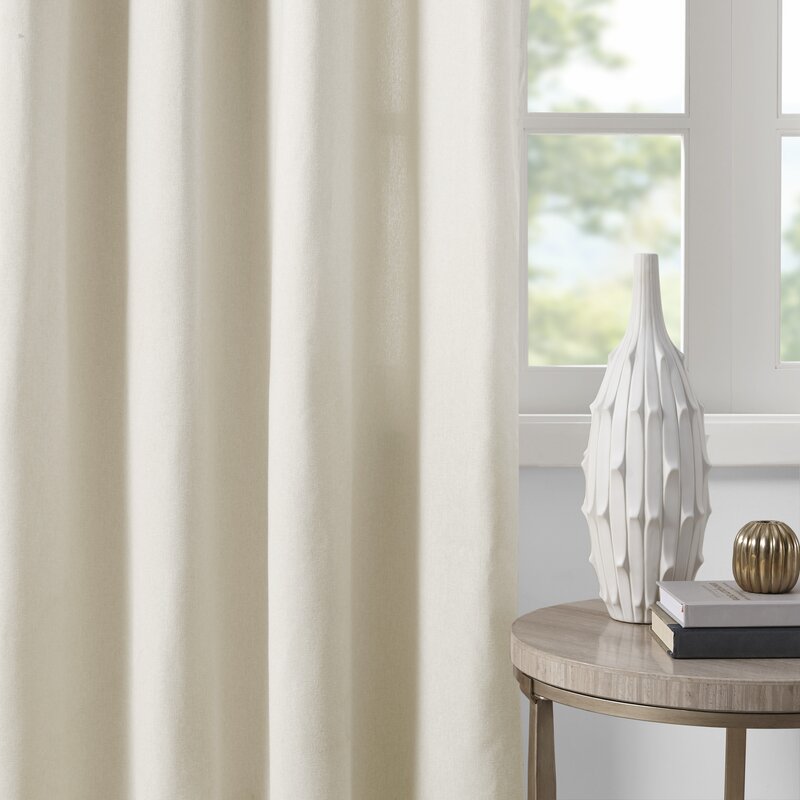 Aditi Solid Room Darkening Grommet Single Curtain Panel, (Set of 2), B101-DS199