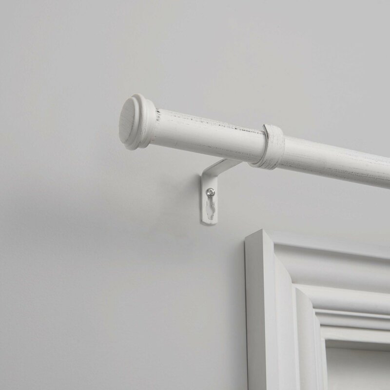 66" - 120" Adjustable 1" Single Curtain Rod