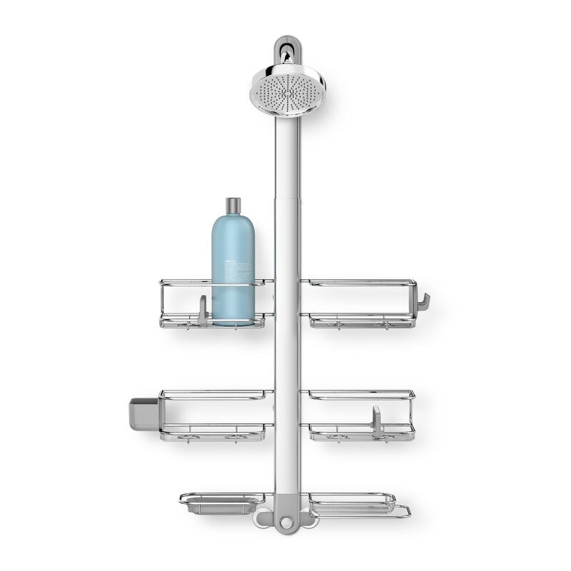 Adjustable Shower Caddy, Handheld Compatible, Stainless Steel + Anodized Aluminum #9004
