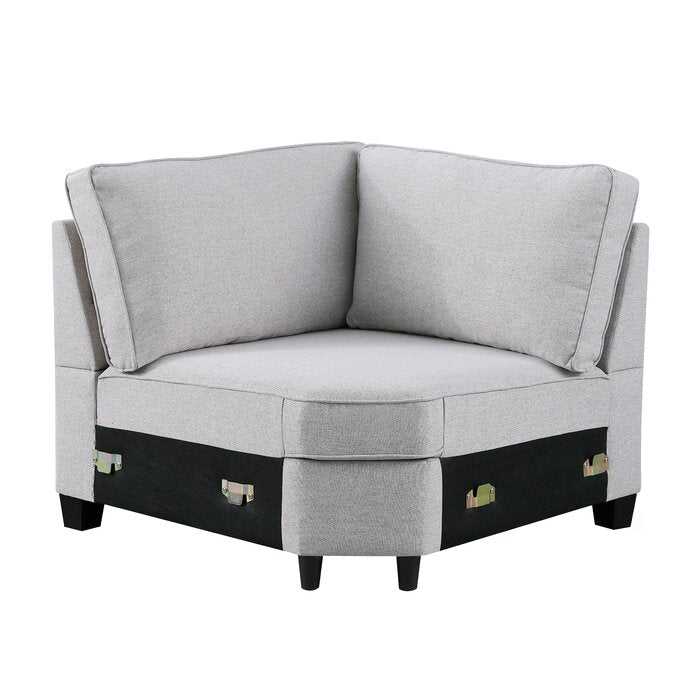 Adna 121.1" Wide Reversible Modular Corner Sectional with Ottoman