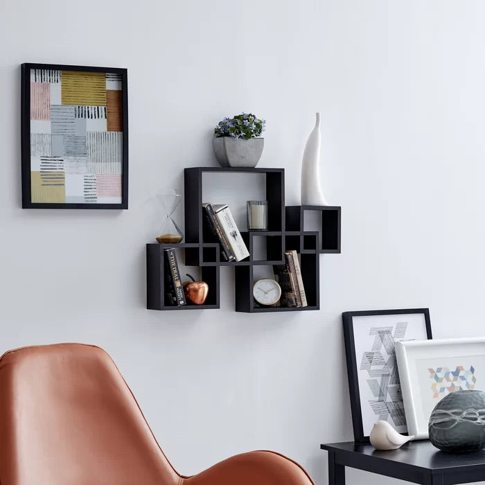 Black Adonica Square Accent Shelf