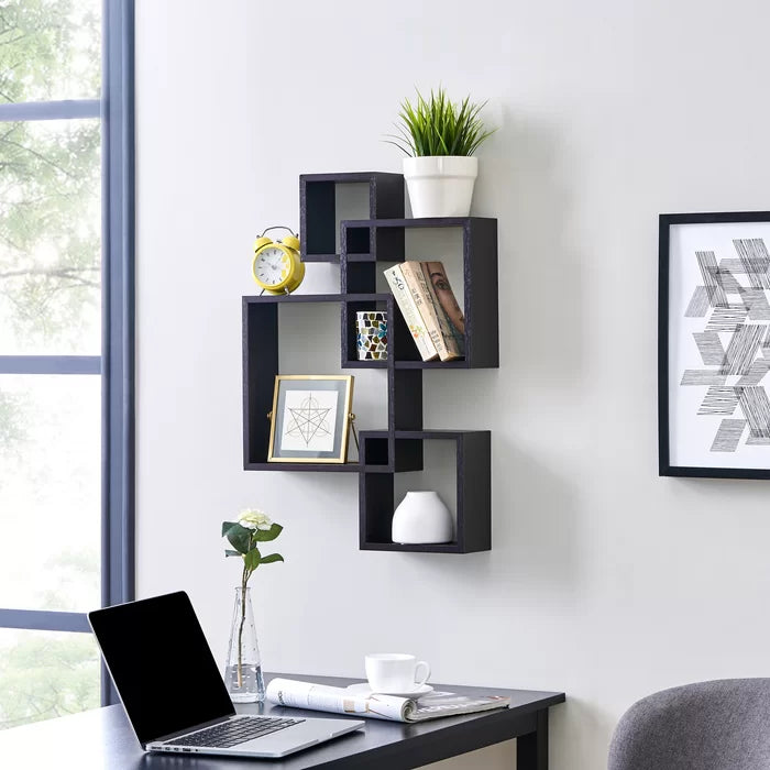 Black Adonica Square Accent Shelf