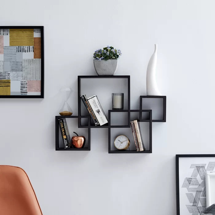 Black Adonica Square Accent Shelf