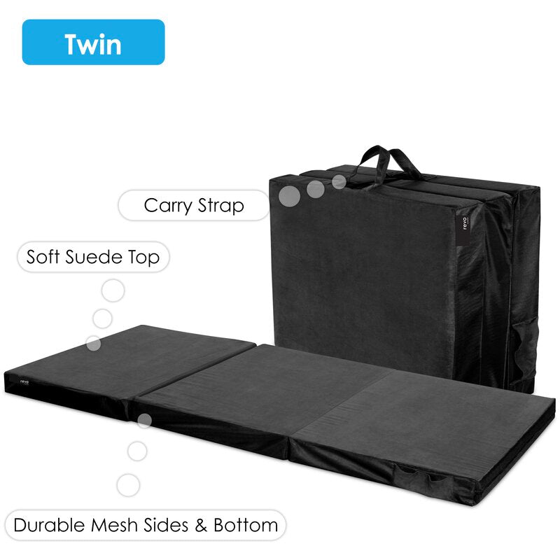 Black Adult Twin Tri-Fold Cot K8445
