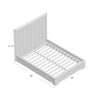 Queen Cream Aeliana Velvet Upholstered Platform Bed CL435
