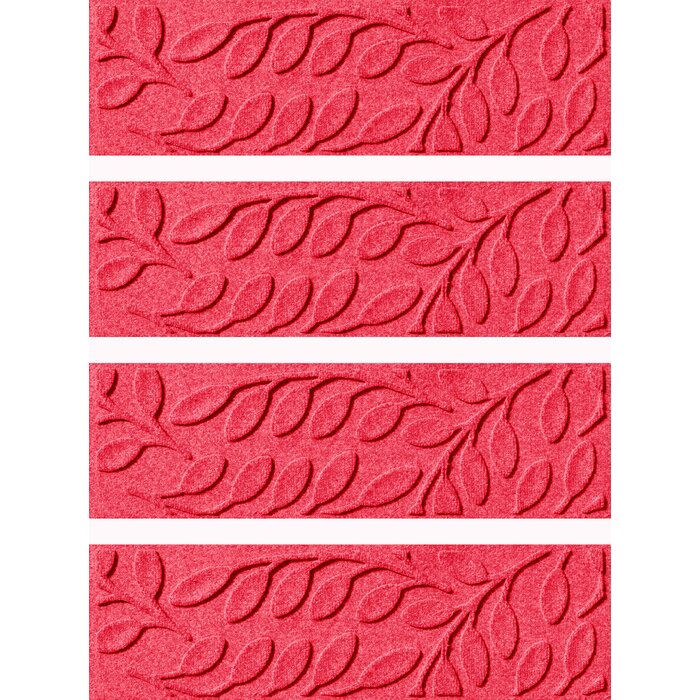 Aerilyn Solid Red Leaf Stair Tread (Set of 4)